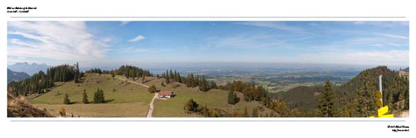 Blick vom Hochries auf die Wimmeralm
